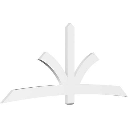 Ekena Millwork Davenport Architectural Grade PVC Gable Bracket, 108"W x 45"H x 2"D x 6"F, 10/12 Pitch GBP108X45X0206DAV00